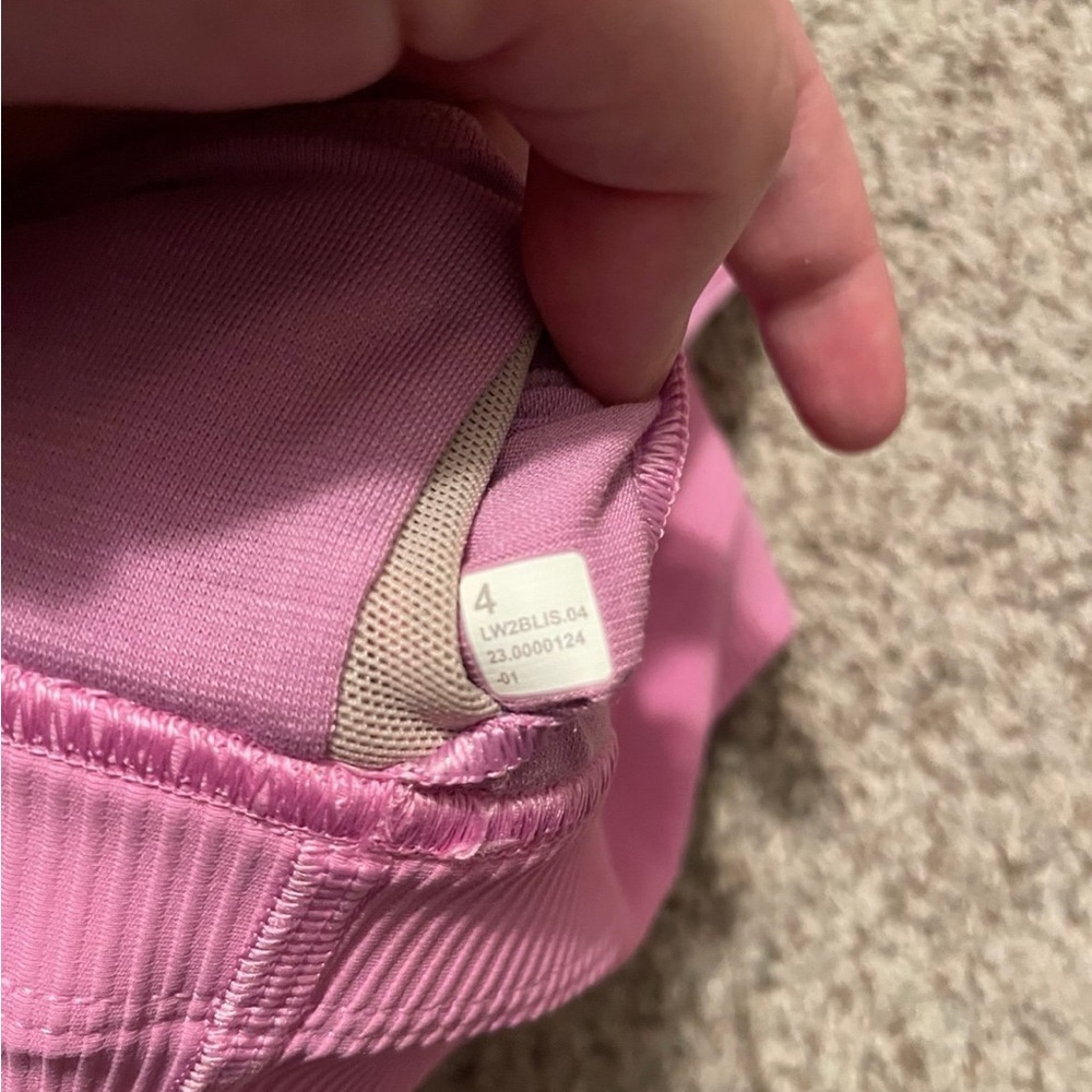 lululemon athletica Ribbed Pink Crossback Sports Bra - Picture 3 of 4